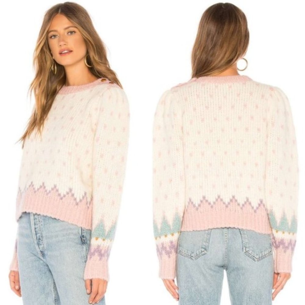 LoveShackFancy Rosie Alpaca Wool Soft Sweater XS - Picture 2 of 16